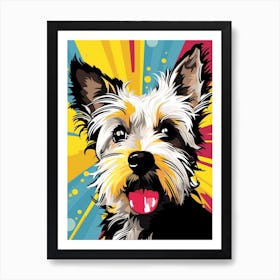 Pop Art Comic Style Yorkshire Terrier 3 Art Print