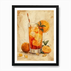 Aperol Spritz Art Print Iced Tea 1 Art Print