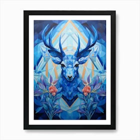 Geometric Abstract Animal Illustration 1 Art Print