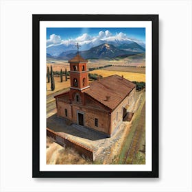 Old Church In The Countryside Art Print