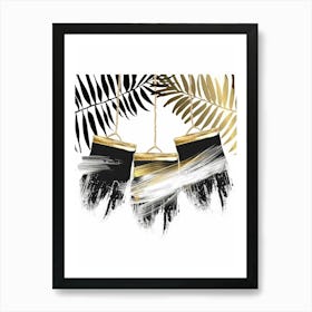 Black And Gold Painting 1 Art Print