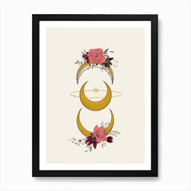 Three Moons Art Print