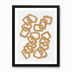 Copper Glitter Rectangle Chain Art Print