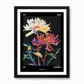 No Rain No Flowers Poster Chrysanthemum 2 Art Print