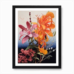 Surreal Florals Kangaroo Paw 1 Flower Painting Art Print