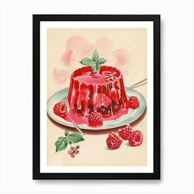 Rasperry Jelly Vintage Cookbook Illustration 5 Art Print