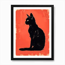 Cat In An Elegant Pose Art Print