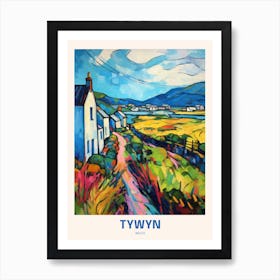 Tywyn Wales 5 Uk Travel Poster Art Print