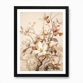 Magnolia Victorian Style 2 Art Print