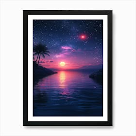 Night Sky Stock Videos & Royalty-Free Footage Art Print