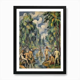 The Great Bathers Paul Czanne Art Print Art Print