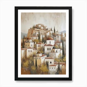 Kitsch Athens Illustration 4 Art Print