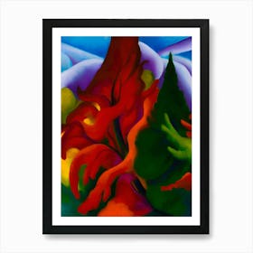 Georgia O'Keeffe - Trees in Autumn, 1920-1921 Art Print