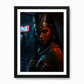 Cleopatra In Future Time - Diverse Art Illustration 64 Art Print