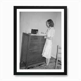 Corner Of Living Room Of House Of The Casa Grande Farms, Pinal County, Arizona By Russell Lee Art Print