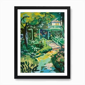 Giverny Gardens, France, Painting 1 Art Print