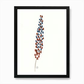 Minimal Lupin - flora flower vertical Art Print