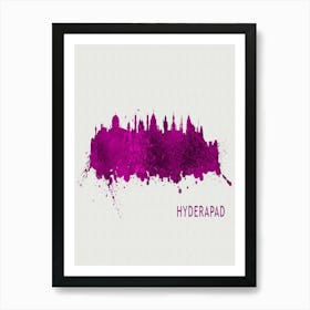 Hyderapad India City Purple Art Print