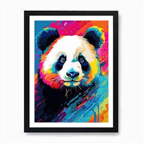 Panda Art In Pop Art Style 2 Art Print