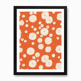 Queen Anne'S Lace Floral Print Retro Pattern 1 Flower Art Print