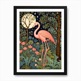 William Morris Flamingo In The Forest Art Print