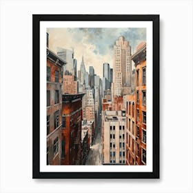 New York Kitsch Illustration 2 Art Print