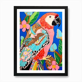 Maximalist Animal Painting Parrot 2 Art Print