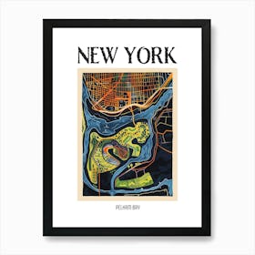 Pelham Bay New York Colourful Silkscreen Illustration 1 Poster Art Print