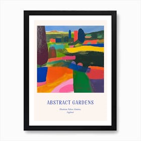 Colourful Gardens Blenheim Palace Gardens England 1 Blue Poster Art Print