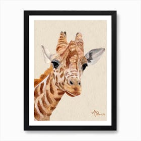 Giraffe Portrait Art Print