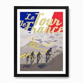 Retro Tour De France Art Print