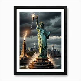 Statue Of Liberty In New York City 3 Art Print