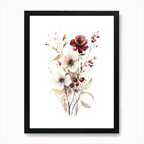 Watercolor Flowers 26 Art Print