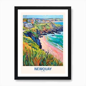 Newquay England 3 Uk Travel Poster Art Print