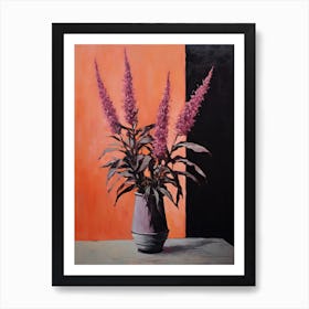 Bouquet Of Russian Sage Flowers, Autumn Fall Florals Painting 2 Art Print