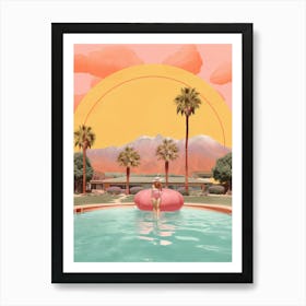 Pink Palm Springs Kitsch 7 Art Print