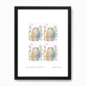 Cute Animals Collection Guinea Pig 1 Art Print