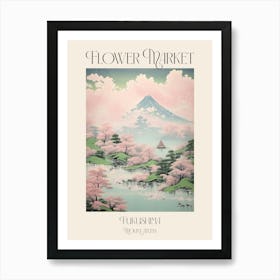 Flower Market Mount Azuma In Fukushima Japanese Landscape 5 Poster Art Print