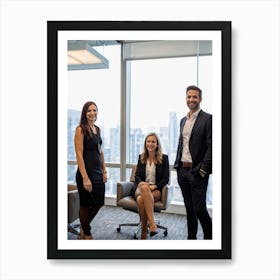 Corporate Portrait Photography Session Capturing A Confident Modern Ceo And Team Smiling Engaged Art Print