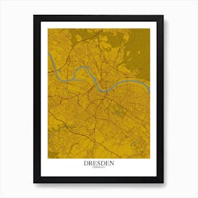 Dresden Yellow Blue Art Print