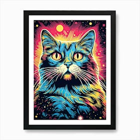 Galactic Furluminati, Psychedelic Cats series Art Print