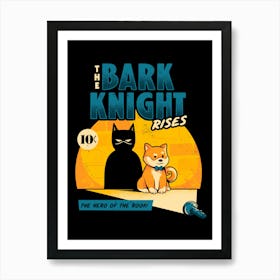 The Bark Knight - Cute Geek Shiba Inu Dog Gift Art Print
