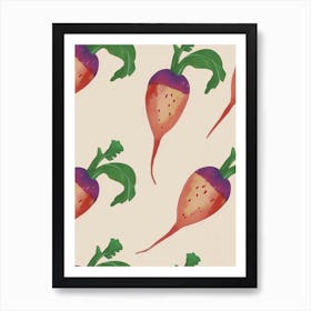Root Vegetables Pattern 2 Art Print