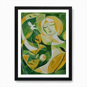 Mother And Dove Art Print