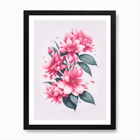 Pink Flowers Art Print