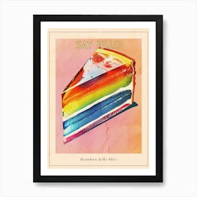 Retro Rainbow Jelly Slice 3 Poster Art Print