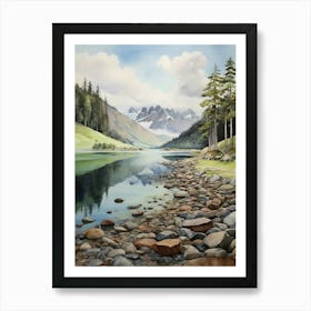 Lake In The Mountains 4 Art Print