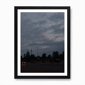 Cloudy Sky At Dusk Art Print