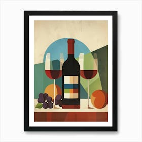 Wine And Fruit 1 Art Print