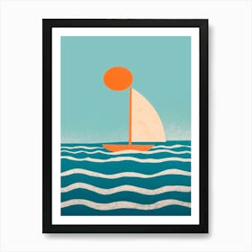 Sailboat In The Ocean 1 Art Print